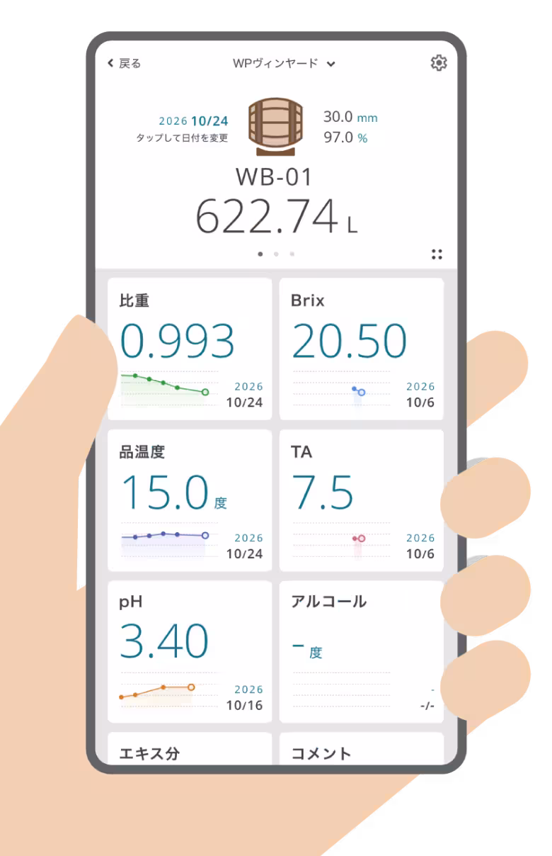 トラサージュタンクのアプリ画面イメージ